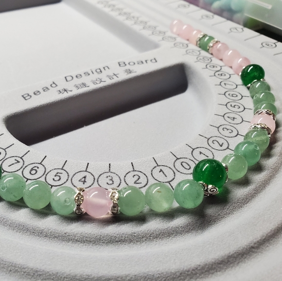 Aventurine and Rose Quartz Stone Beads Phone Strap - Picture 7 of 7